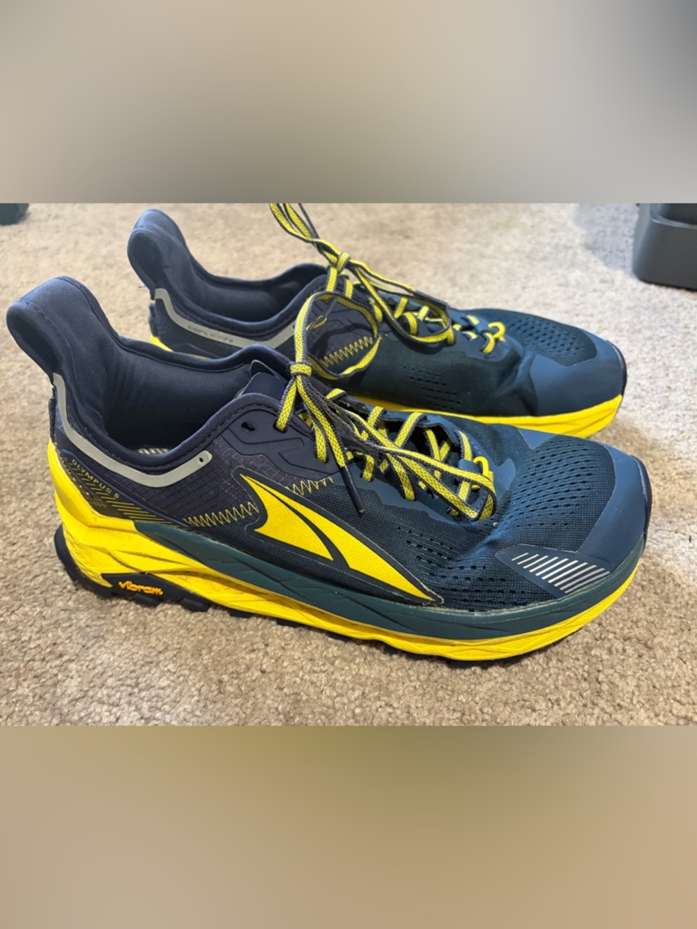 Altra Men's Navy and Yellow Via Olympus Trail Running Sneakers M9